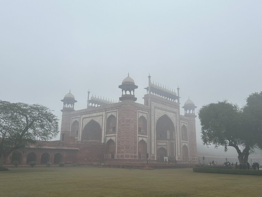 one of the entrances to the Taj Mahal