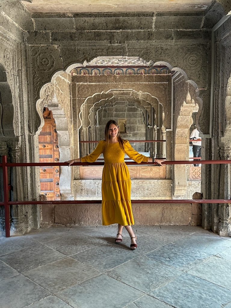 Sara posing inside Rajwada Palace