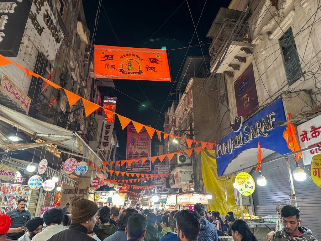 Sarafa Bazar, a popular street food market in Indore India