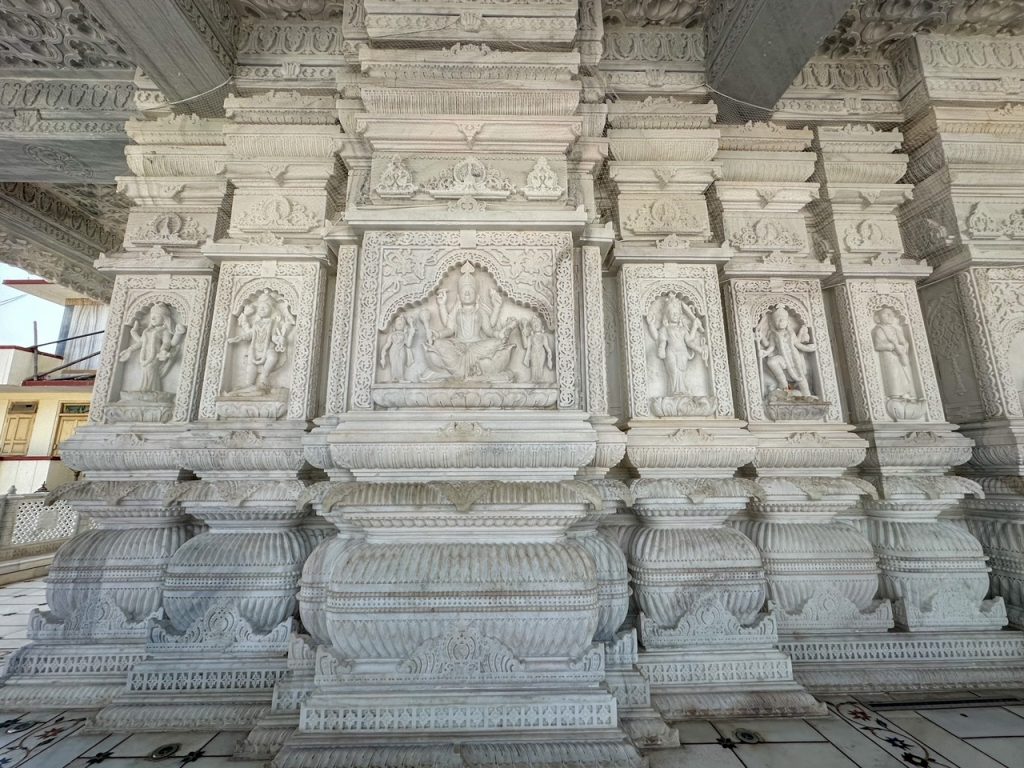 intricately carved designs at Annapurna Temple