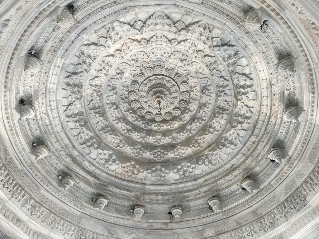 the ceiling at Annapurna Temple