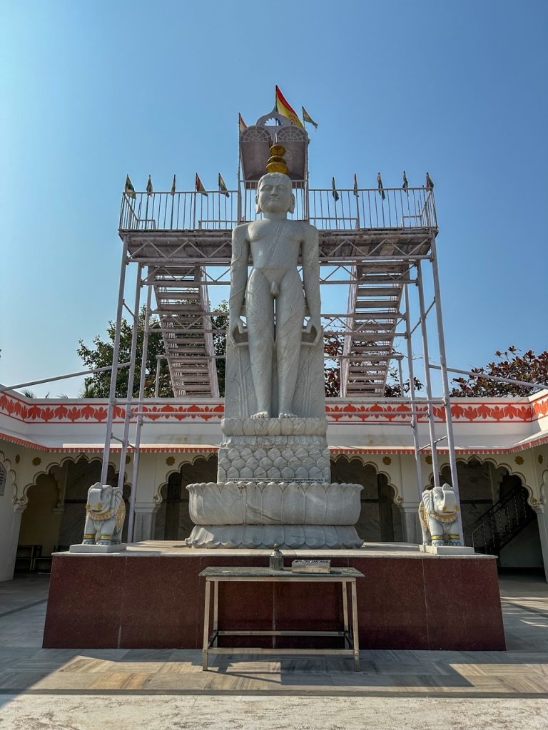 the statue of Gomateshwara at Gomatgiri, another one of the best things to do in Indore, India