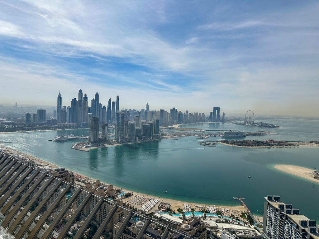 Dubai skyline as seen from The View at the Palm
