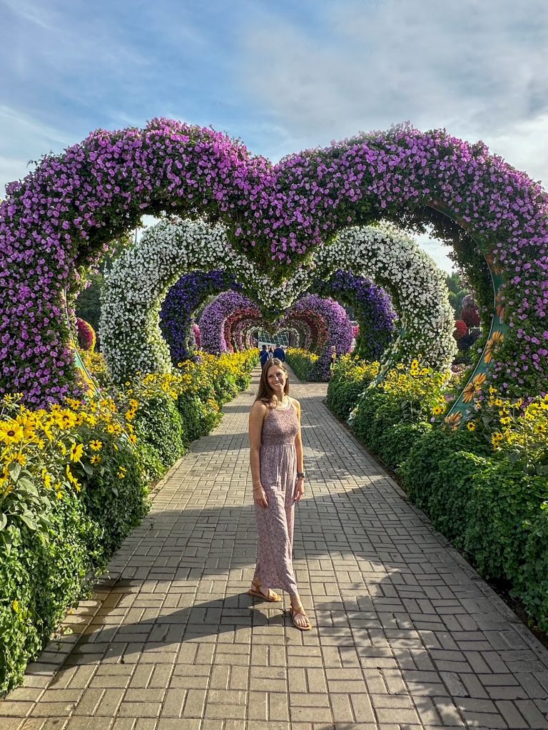 Sara at the Dubai Miracle Garden