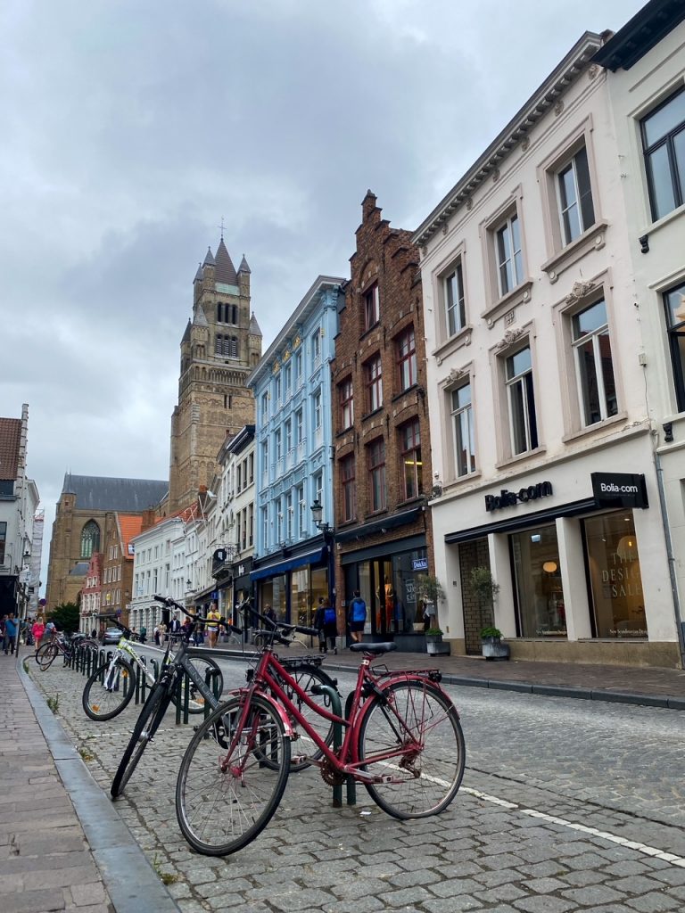 the charming medieval city of Bruges, Belgium is a walkable and bikeable city