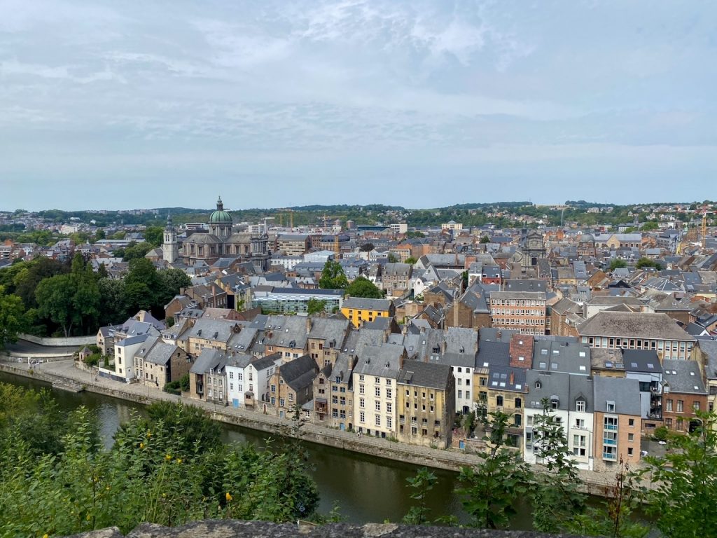 a bird's eye view of the city of Namur, Belgium