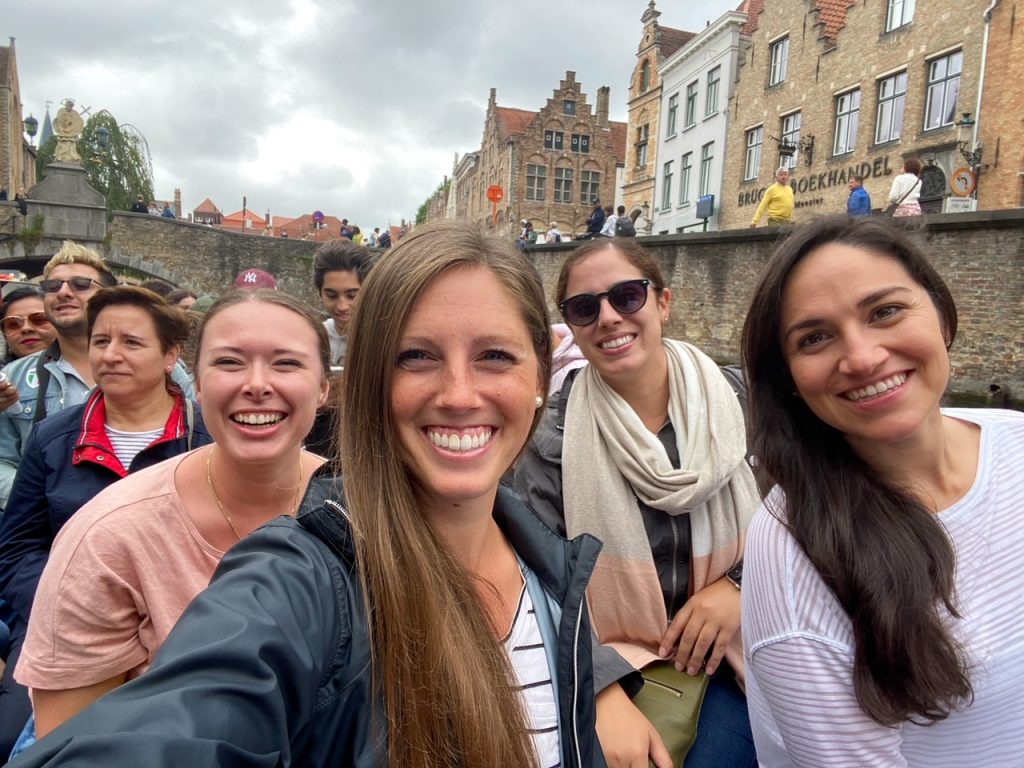 the girls during our one day in Bruges, Belgium