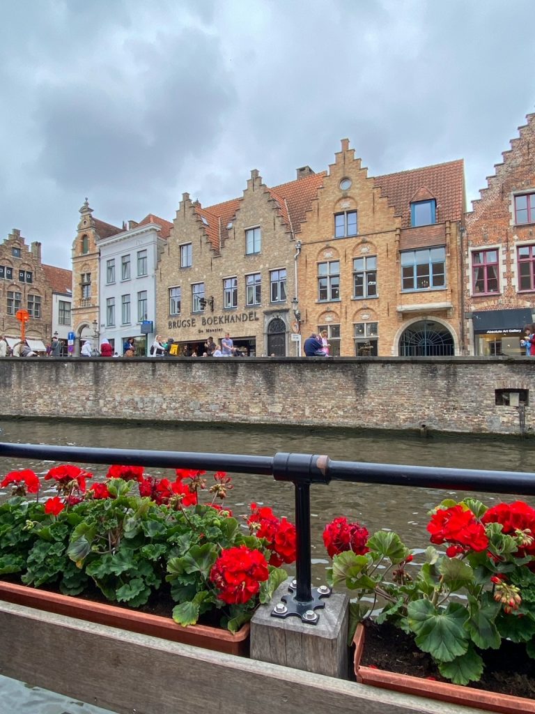 charming homes in Bruges as seen from a canal cruise
