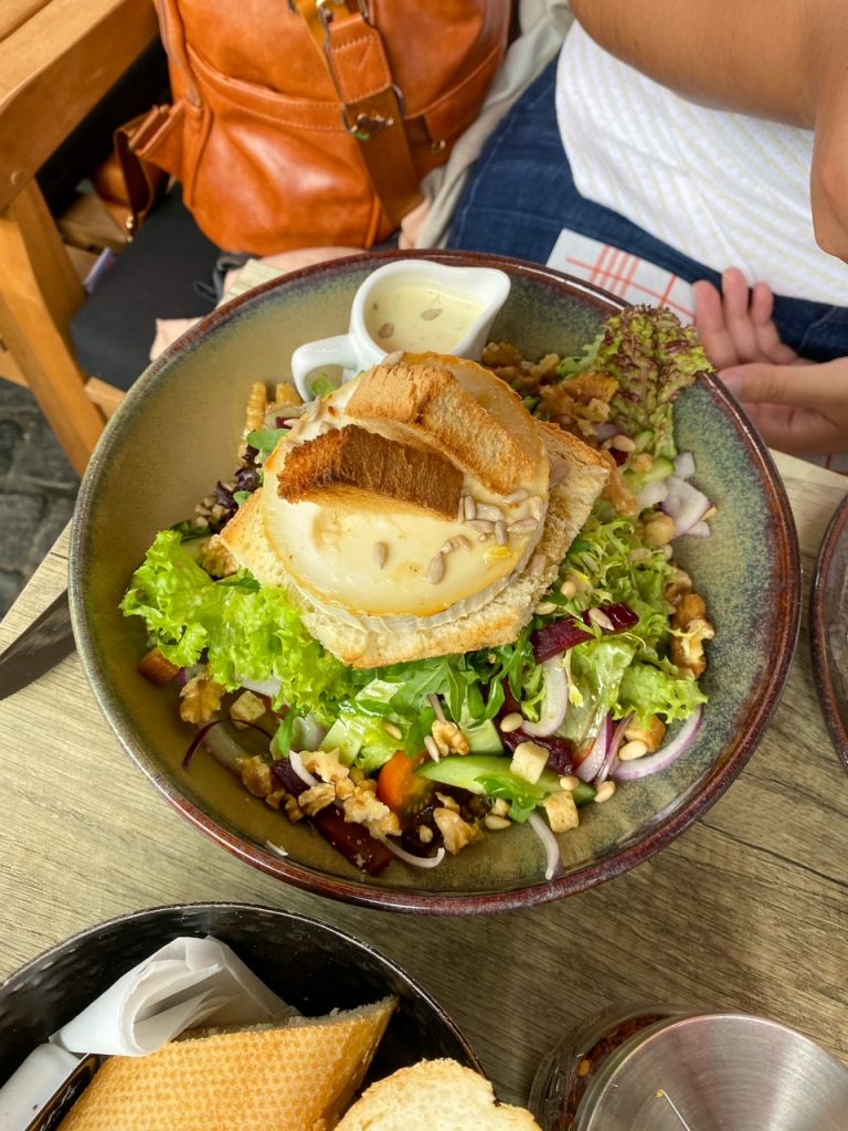 our salad from Pizzeria Da Mario in Bruges