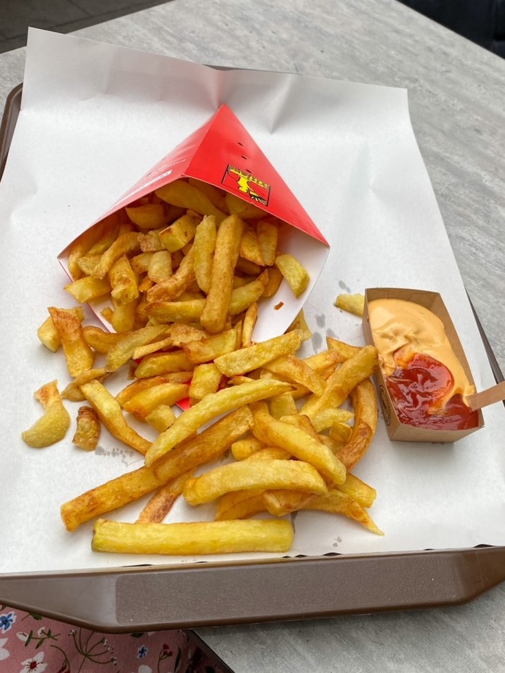 Fries, one of the most popular things to eat in Brussels, Belgium