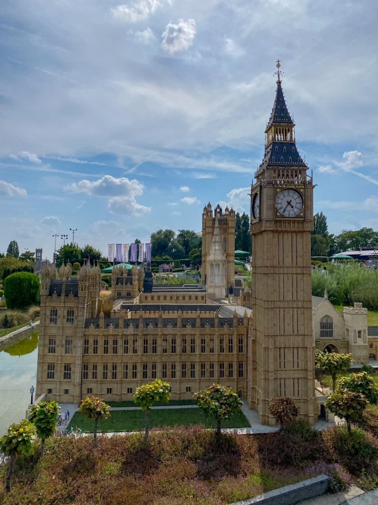 a model of Big Ben at Mini-Europe in Brussels