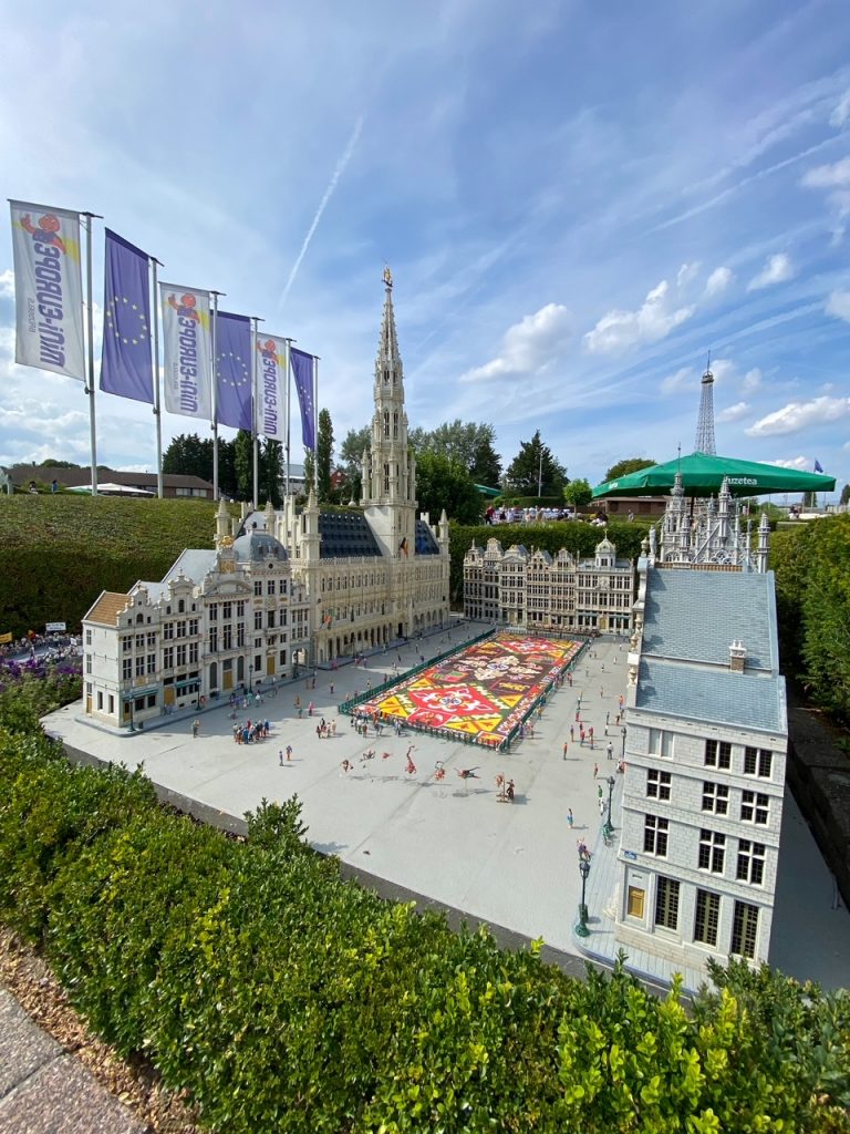 a model of Mont des Arts garden at Mini-Europe in Brussels, Belgium