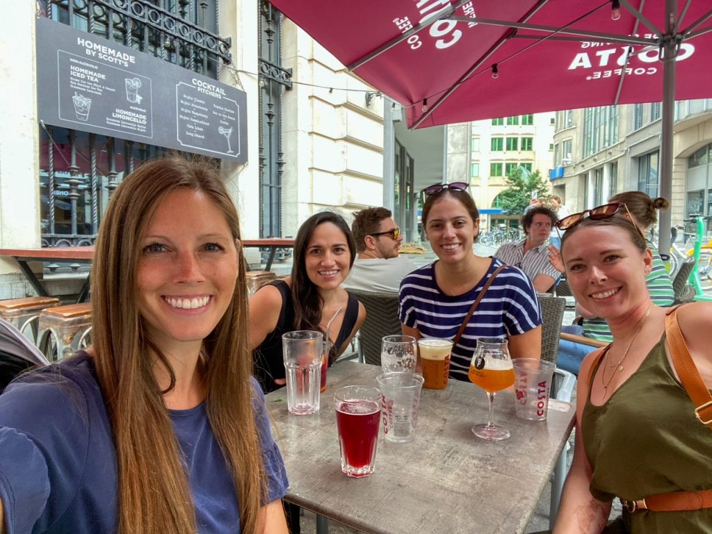 the girls at Scott's Bar & Kitchen in Brussels