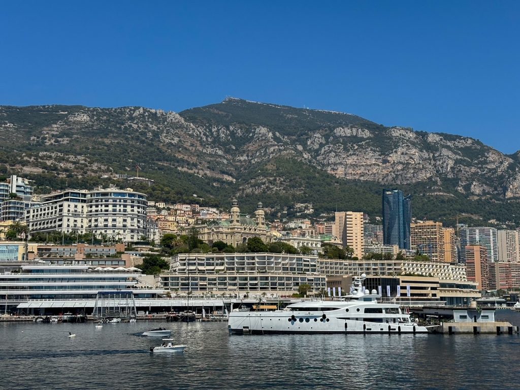 Casino de Monte-Carlo as seen from Port Hercule in Monaco