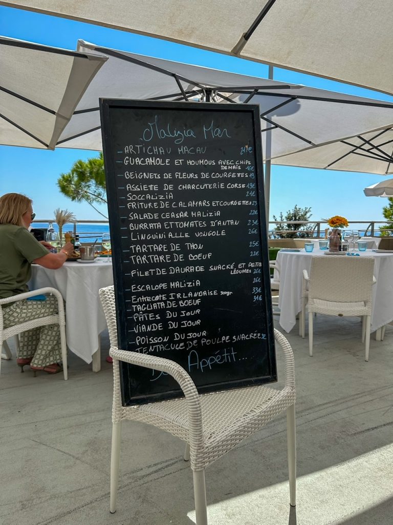Malizia Mar, a lovely lunch spot in Monaco