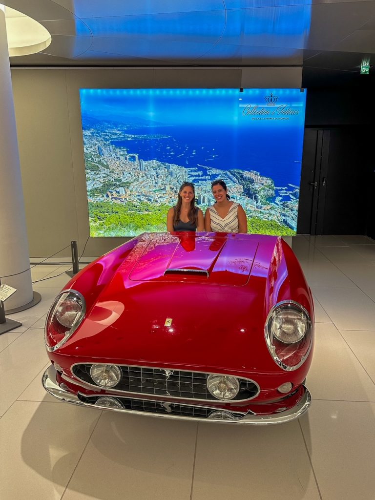 Sara & Stephanie at the Private Cars Collection of HSH Prince of Monaco on their day trip to Monaco from Nice