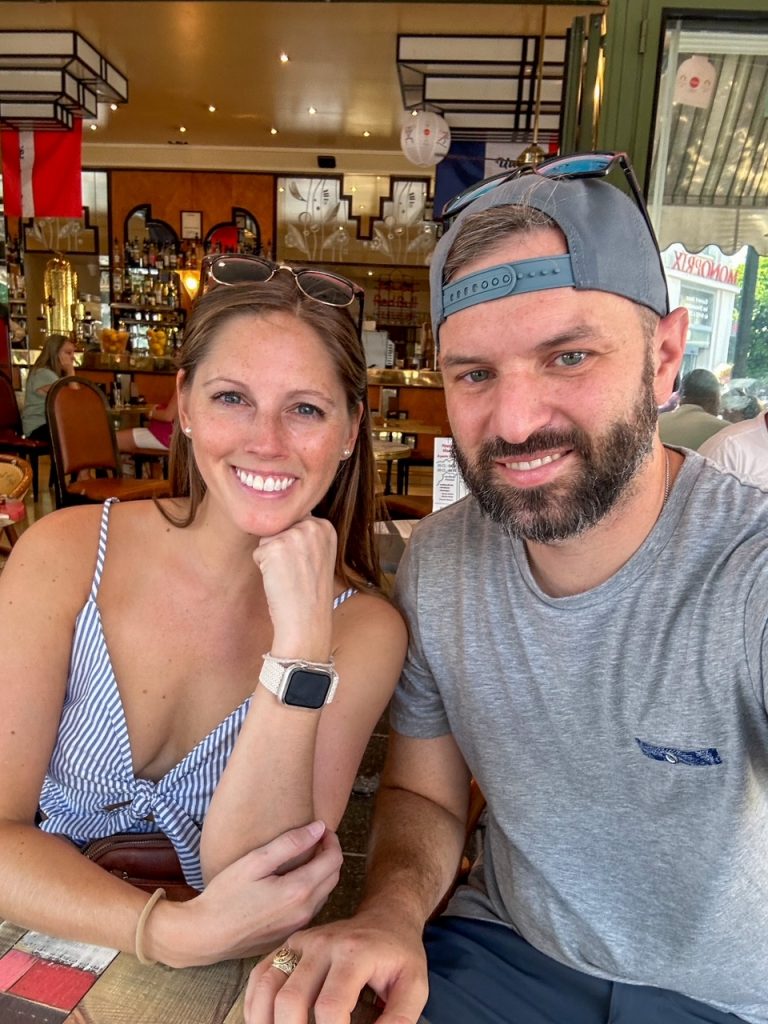 Sara & Tim at Cafe de Lyon in Nice, France