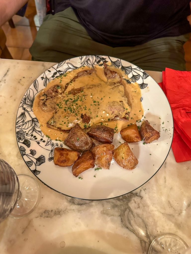 Tim's dinner from Chez Moi in Nice