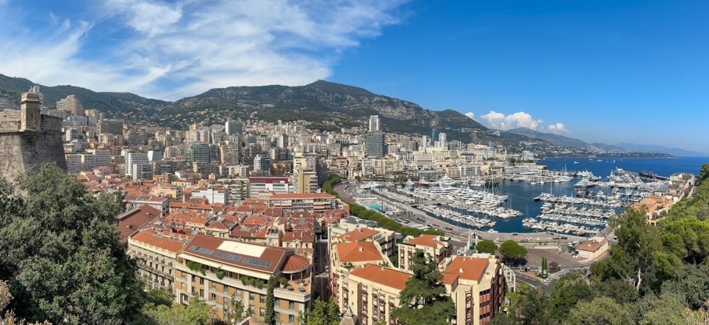 a panoramic view of Monaco from the Prince's Palace