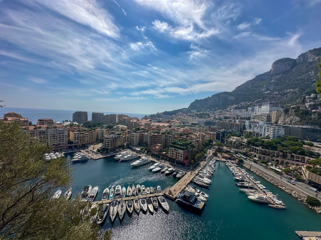 a water view from the Place du Palais in Monaco