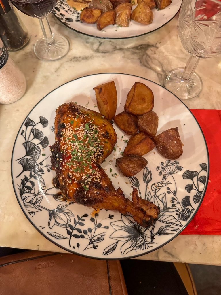 chicken dinner from Chez Moi in Nice