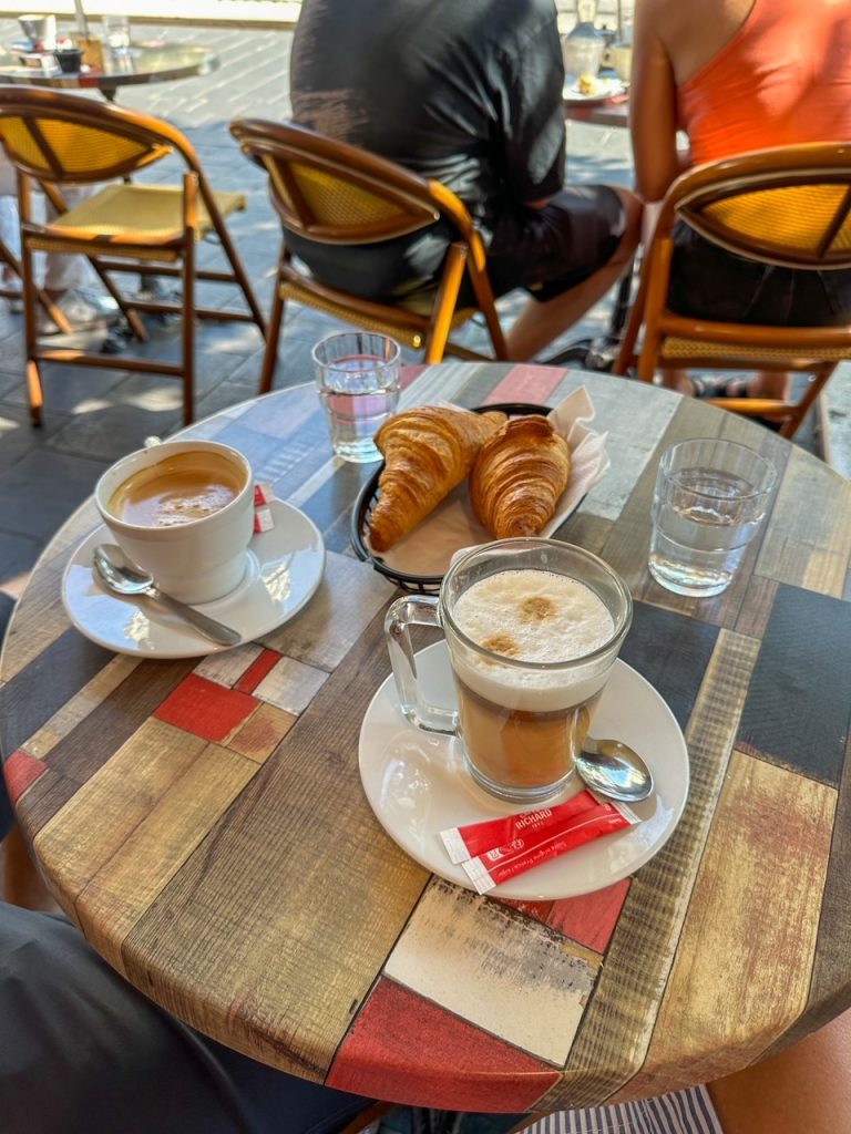 our breakfast at Cafe de Lyon in Nice, France
