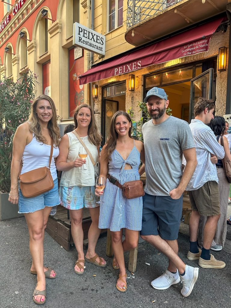 part of the group at Peixes in Nice France