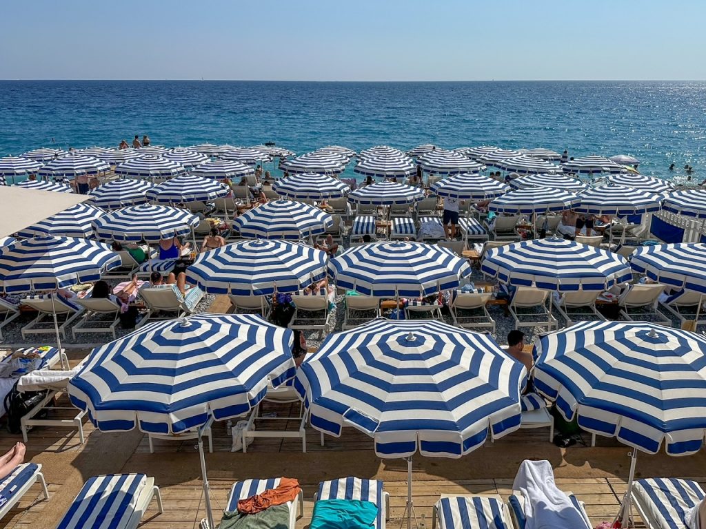 a popular beach club in Nice, France