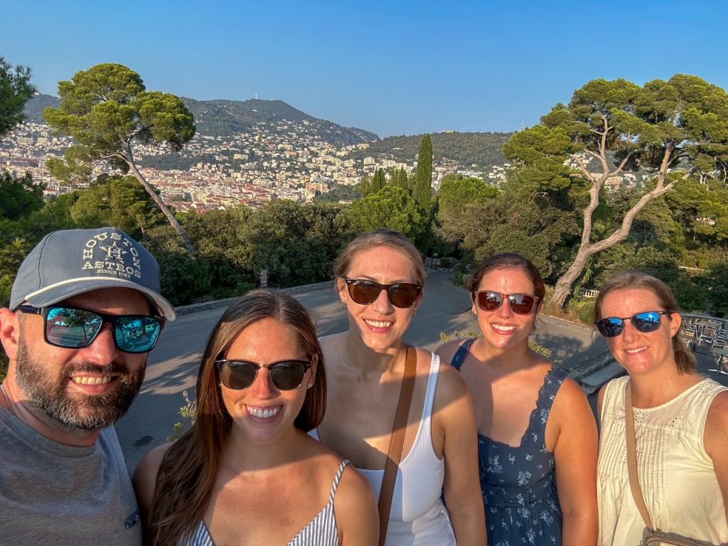 the group at Castle Hill, one of the best things to do in Nice France