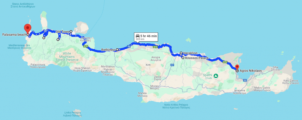Crete map