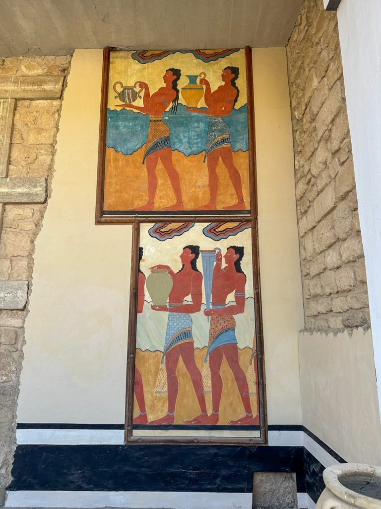 Minoan paintings at Knossos Palace
