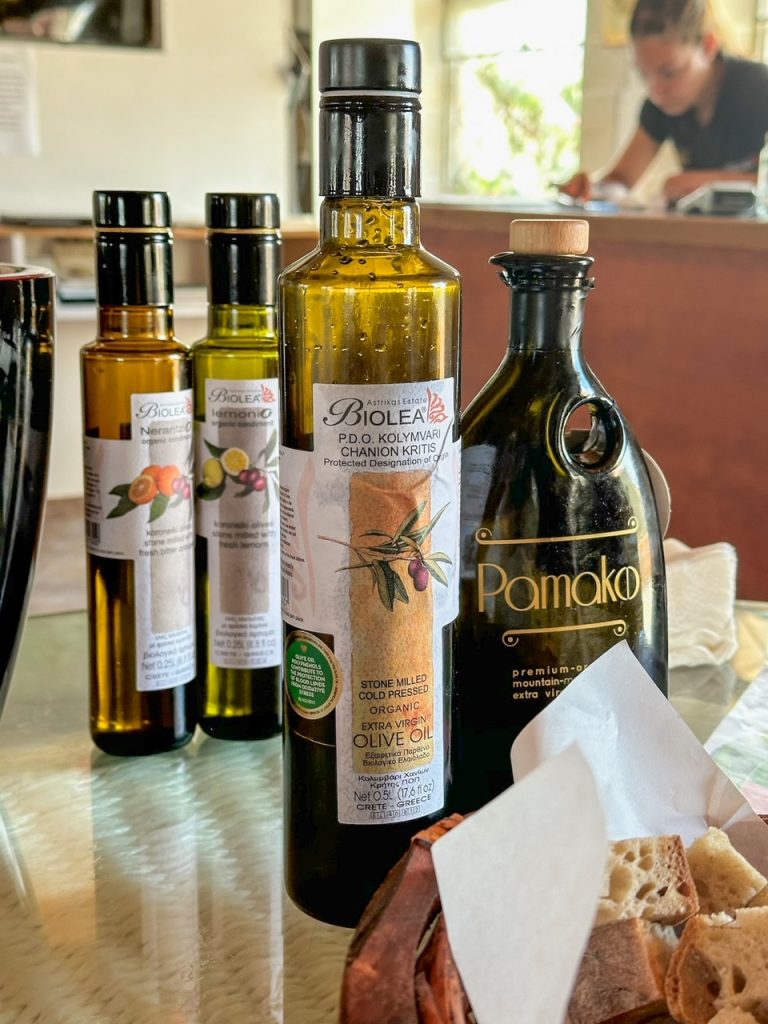 Olive oil selection from Biolea Astrikas Estate