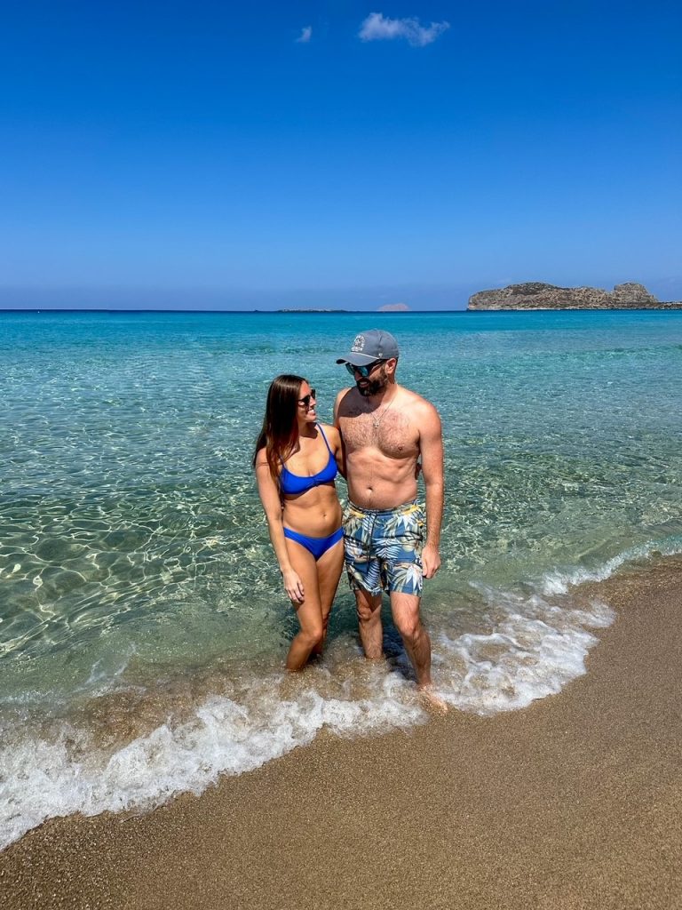 Sara & Tim at Falassarna Beach in Crete