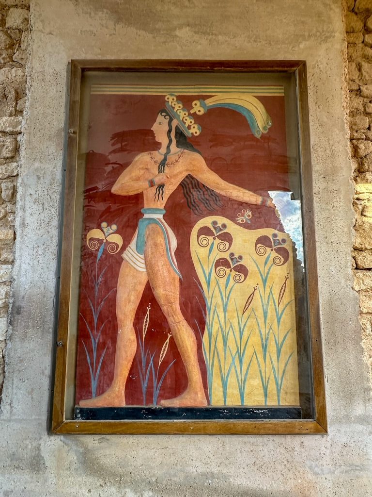 a 2D painting at Knossos Palace