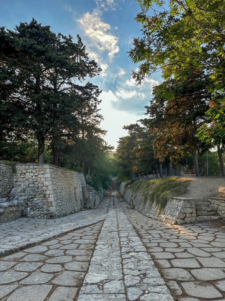 a pathway from Knossos Palace