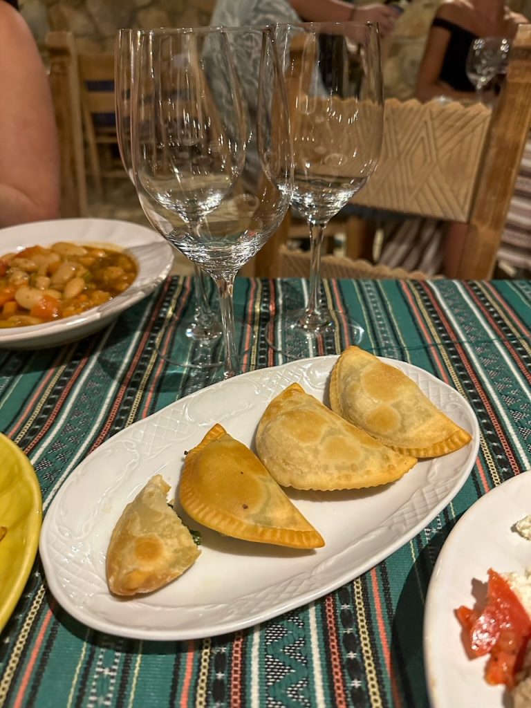 empanadas from Manousakis Winery