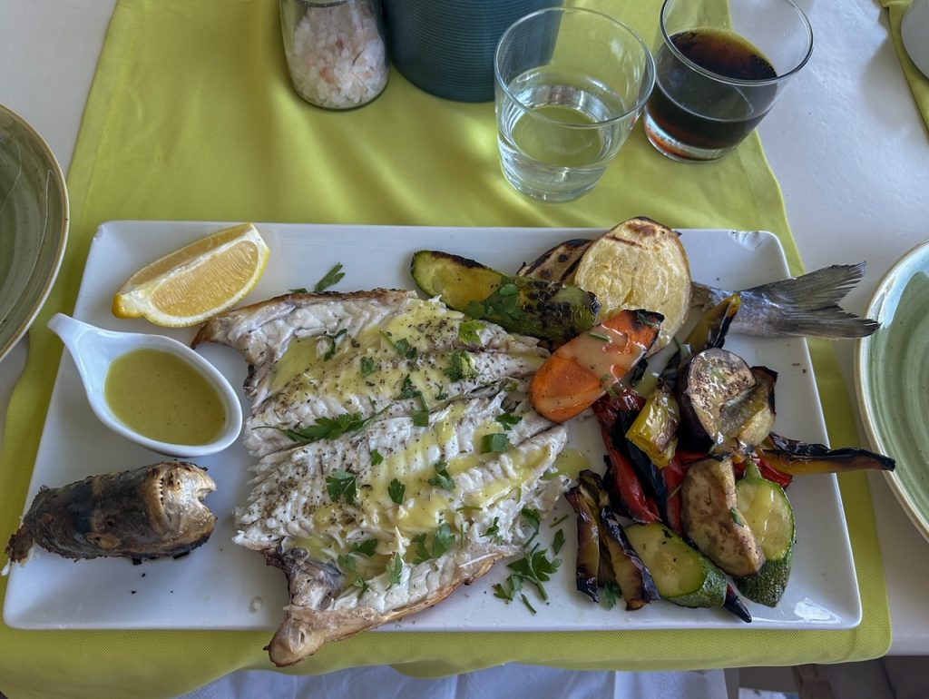 the fish from Remezzo Seafood Restaurant in Rethymnon