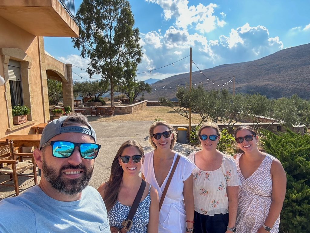 the group at Biolea Astrikas Estate, one of the best things to do on Crete