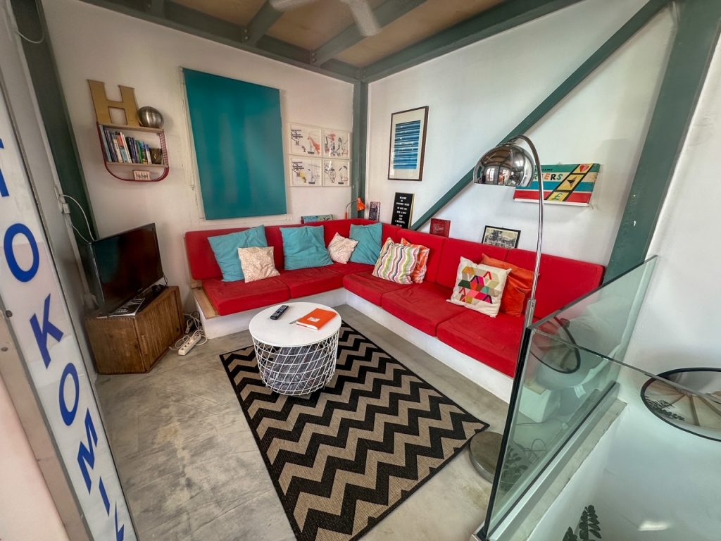the main area at Honeybee House in Heraklion