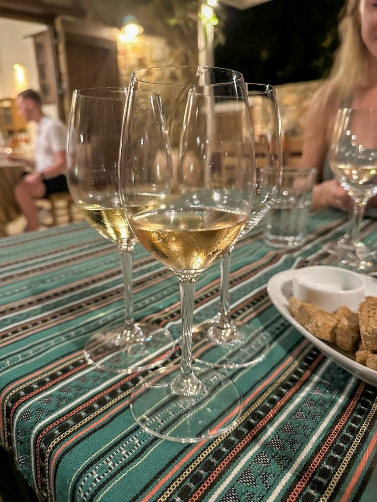 wine tasting at Manousakis Winery
