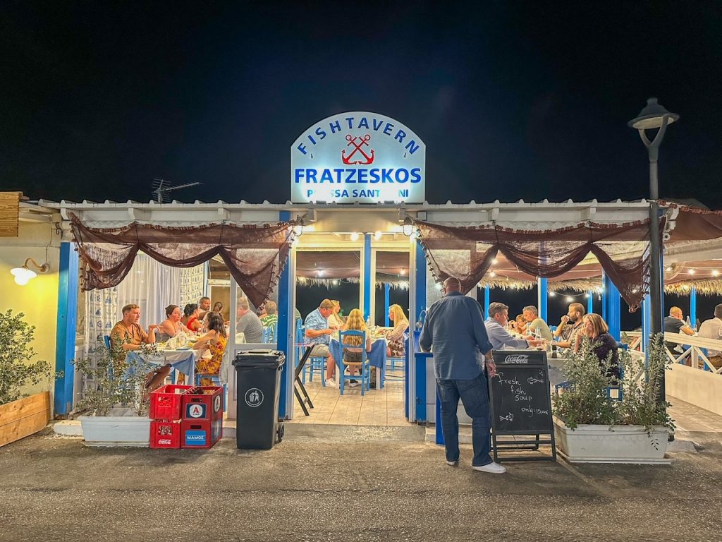 Fratzeskos Fish Tavern in Perissa Beach
