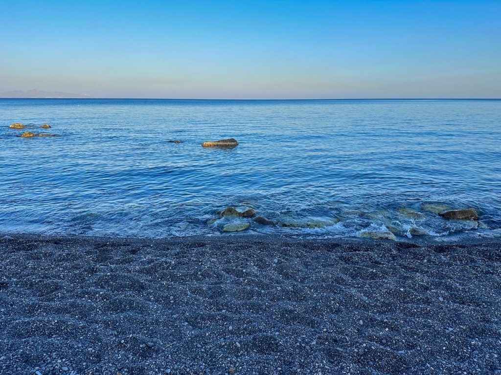 Perissa Beach in Santorini