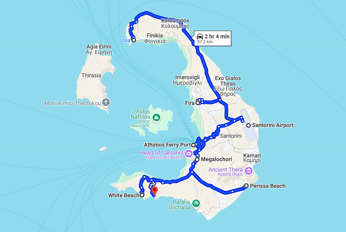 Santorini map