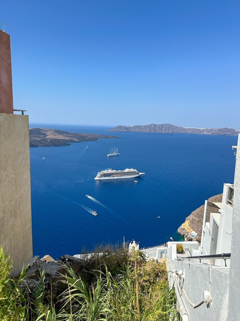 a pretty sea view in Fira Santorini