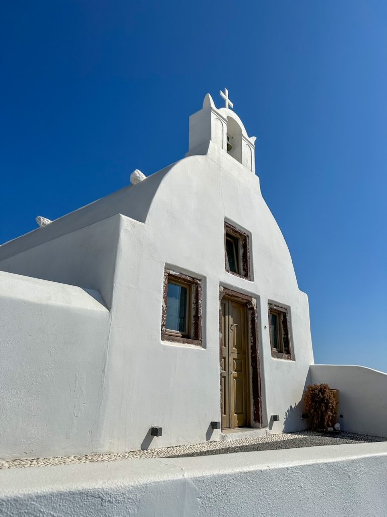 one of the iconic churches of Oia on the island of Santorini