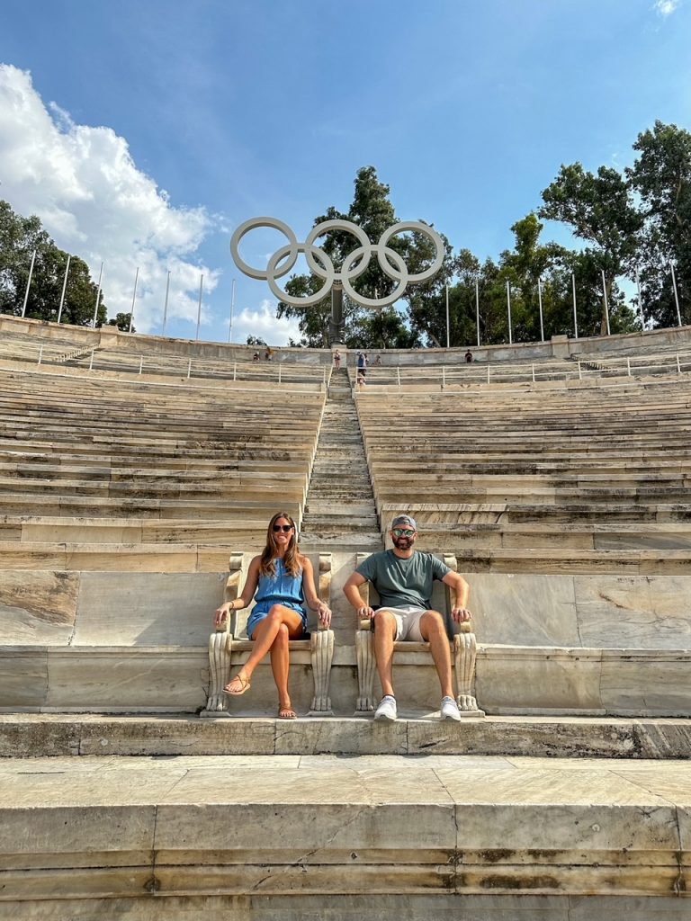 Sara & Tim at the Panathenaic Stadium