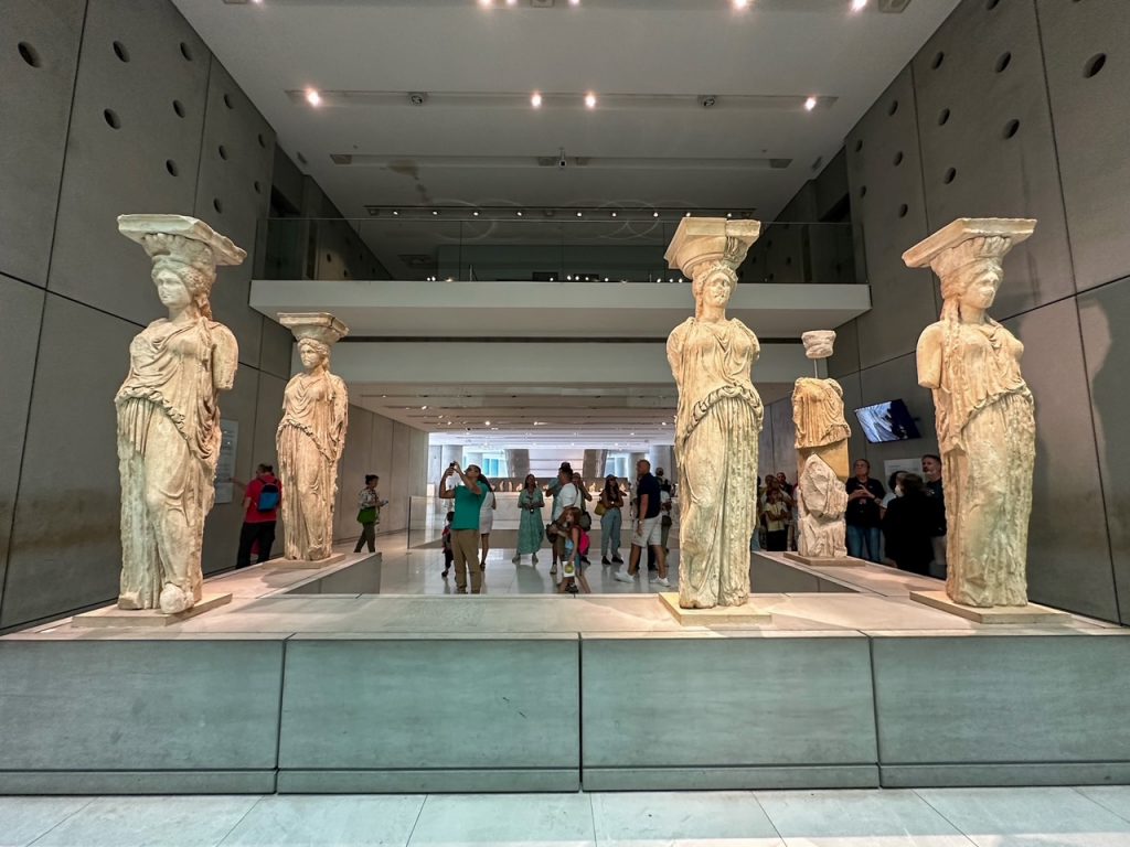 The Caryatids at the Acropolis Museum, a must-see during your 3 days in Athens