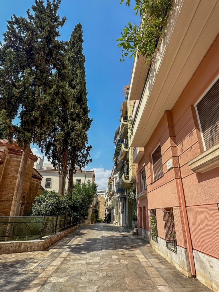a charming street in Athens