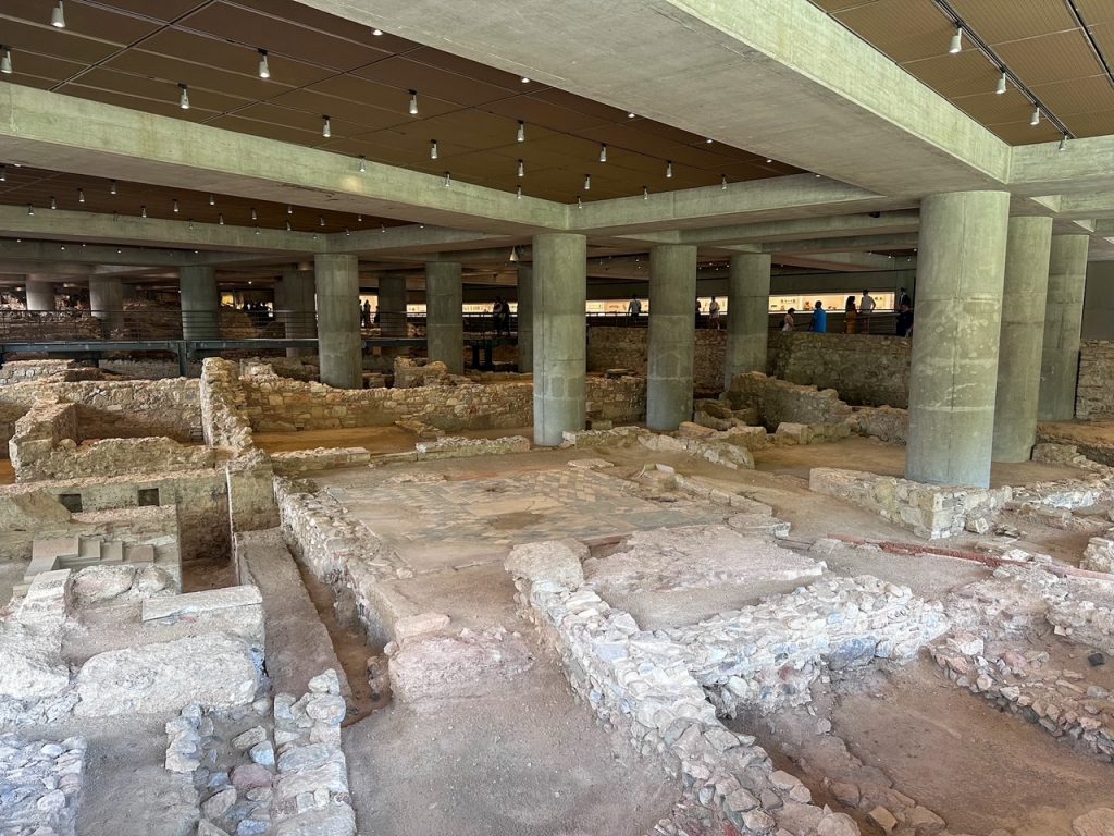 ancient Athenian neighborhood preserved under the Acropolis Museum