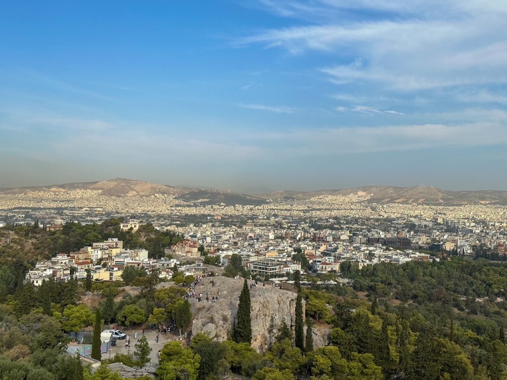 panoramic views from the Acropolis of Athens